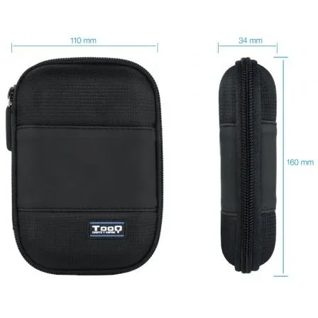 TooQ TQBC-E2501 Funda para Disco Duro Externo de 2.5 Pulgadas Negro